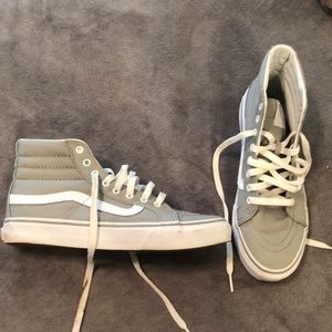 Light grey hightop vans
